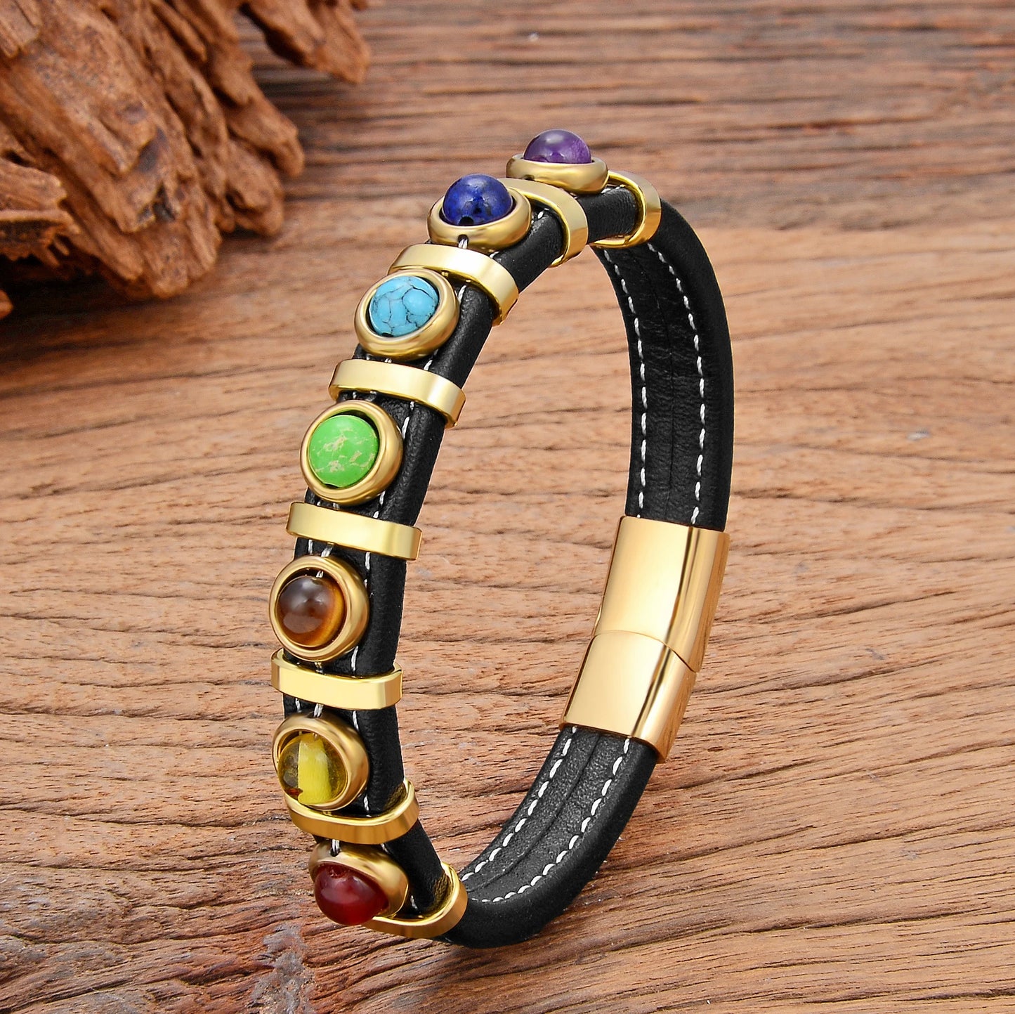 Bijoux-en-pierre-semi-précieuse-bracelet-améthyste-bohème-pierre-des-7-chakras