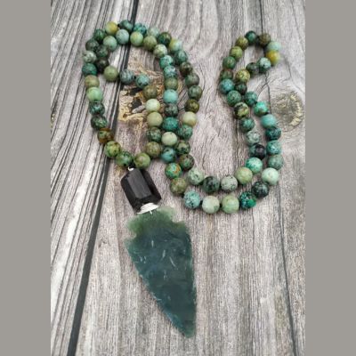 Aventurine-pierre-en-collier-pierre-semi-précieuse-verte