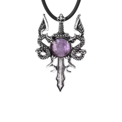 Aventurine-quartz-collier-améthyste