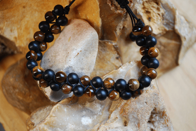 Bracelet œil de tigre et shungite