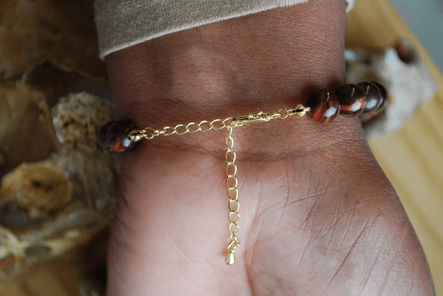 Bracelet grenat almandin avec fermoir 