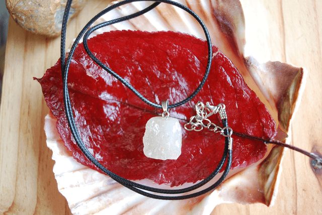 Collier pendentif citrine brute