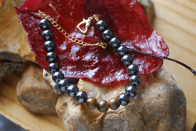 Bracelet hématite et œil de tigre