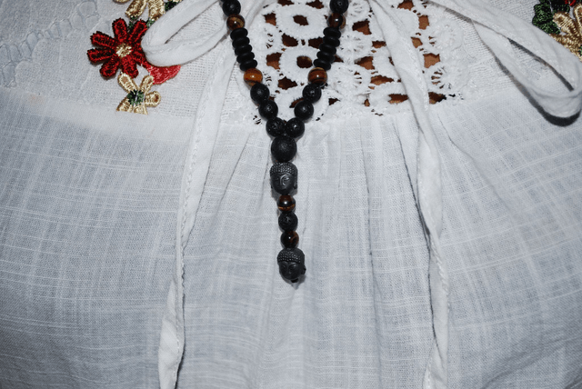 Collier pierre de lave et œil de tigre