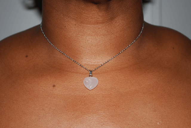 Collier en quartz rose
