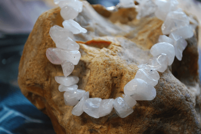 Bracelet en quartz rose