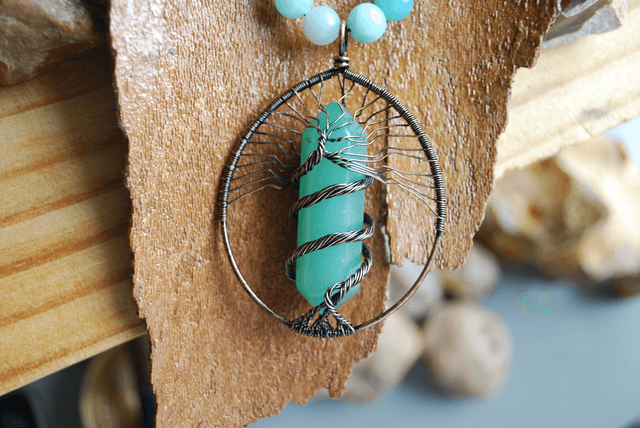 Collier en amazonite et aventurine verte
