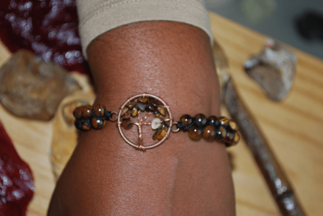 Bracelet arbre de vie œil de tigre