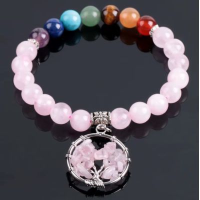 Arbre-de-vie-7-chakras-bracelet-quartz-rose