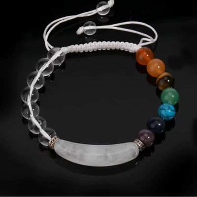 Chakra-racine-bracelet-pierre-blanche-cristal-de-roche