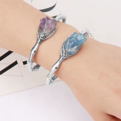 Joncs-Bouddhiste-bracelet-pierre-améthyste