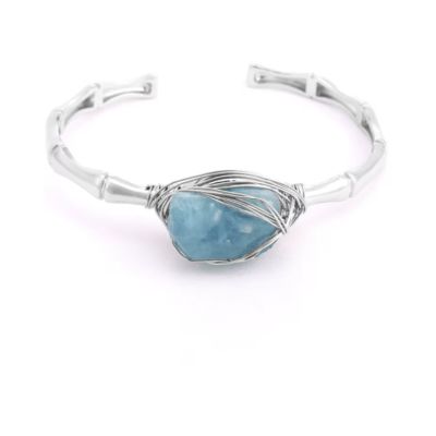 Joncs-bouddhiste-bracelet-pierre-calcite-bleue