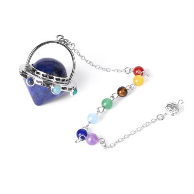Pendule-radiesthésie-aventurine-verte-pierre-lapis-lazuli
