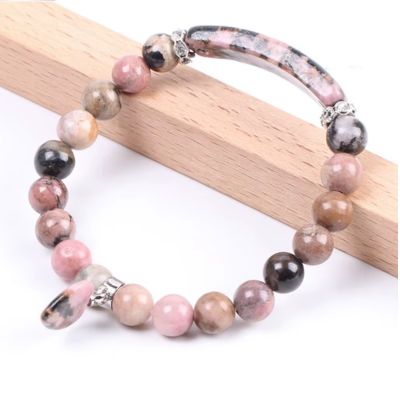 Bracelet-tibétain-pierre-rodhonite