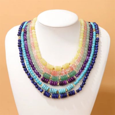 Aventurine-quartz-collier-turquoise