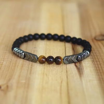 Bracelet-tibétain-bracelet-onyx-pierre-noire