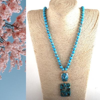Pierre-bleu-clair-collier-long-turquoise