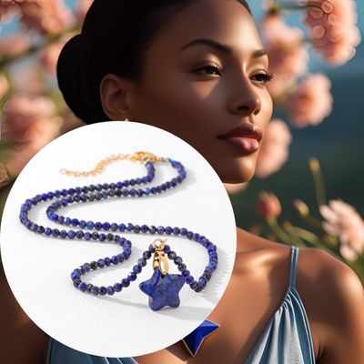 Pierre-bleu-précieuse-collier-en-lapis-lazuli