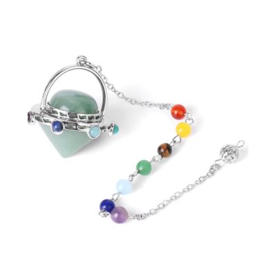 Pierre-semi-précieuse-verte-pendule-radiesthésie-aventurine